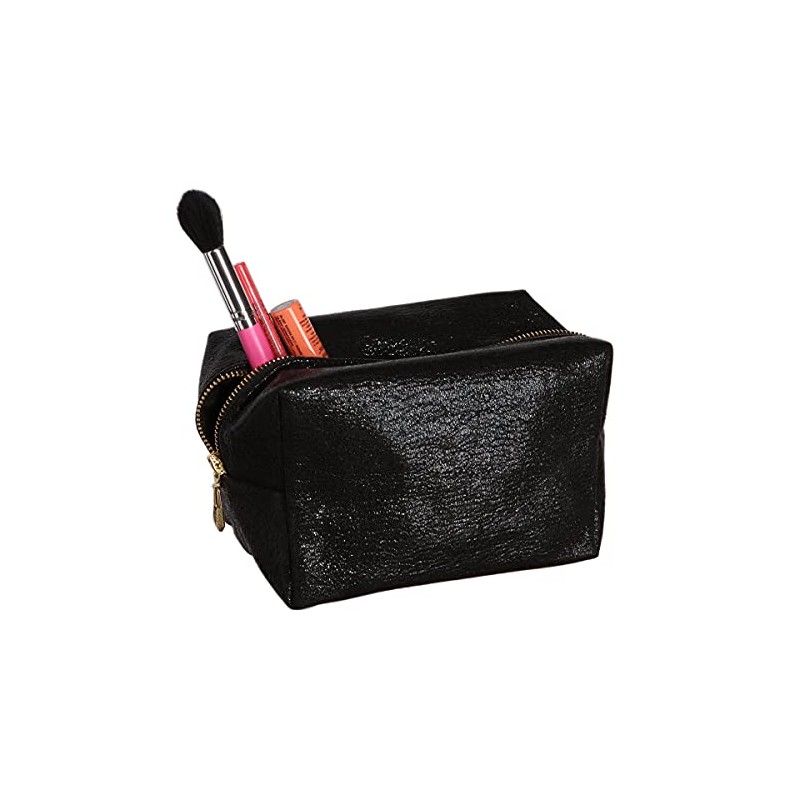 Dazzle and Shimmer Black Makeup Bag Travel Toiletry Cosmetic Bag