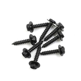 A ABSOPRO 8pcs 6 x 35mm Stainless Steel Black Screw for Car Fender Bumper Item Replacement