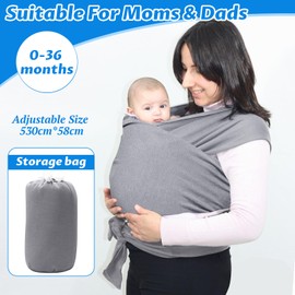 Colorich Tragetuch Baby Neugeboren 3-20 kg, Babytrage Neugeborene ab Geburt, Ergonomisches Baby Tragetuch Neugeborene