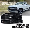 CNNELL Headlights Assembly Compatible with Chevy Silverado 1999-2002/ Suburban Tahoe