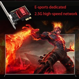 Dovhmoh 2.5G PCI-E Network Card RTL8125B Chip Gigabit Ethernet PCIE Network Card Network Card 10/100/2500s 1Gbps/2.5Gbps RJ45 LAN PC