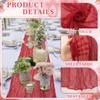 Mindsoft 12 Pack Cheesecloth Table Runner with Heart Decoration 35