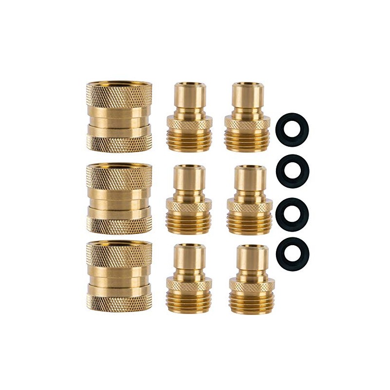 Brass Garden Hose Quick Connectors Set for Easy Watering