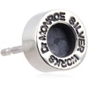 Dr. Monroe PE-17-SV Hole Logo Earrings, 925 Silver,, Silver Sterling