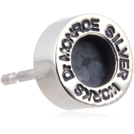 Dr. Monroe PE-17-SV Hole Logo Earrings, 925 Silver,, Silver Sterling Silver