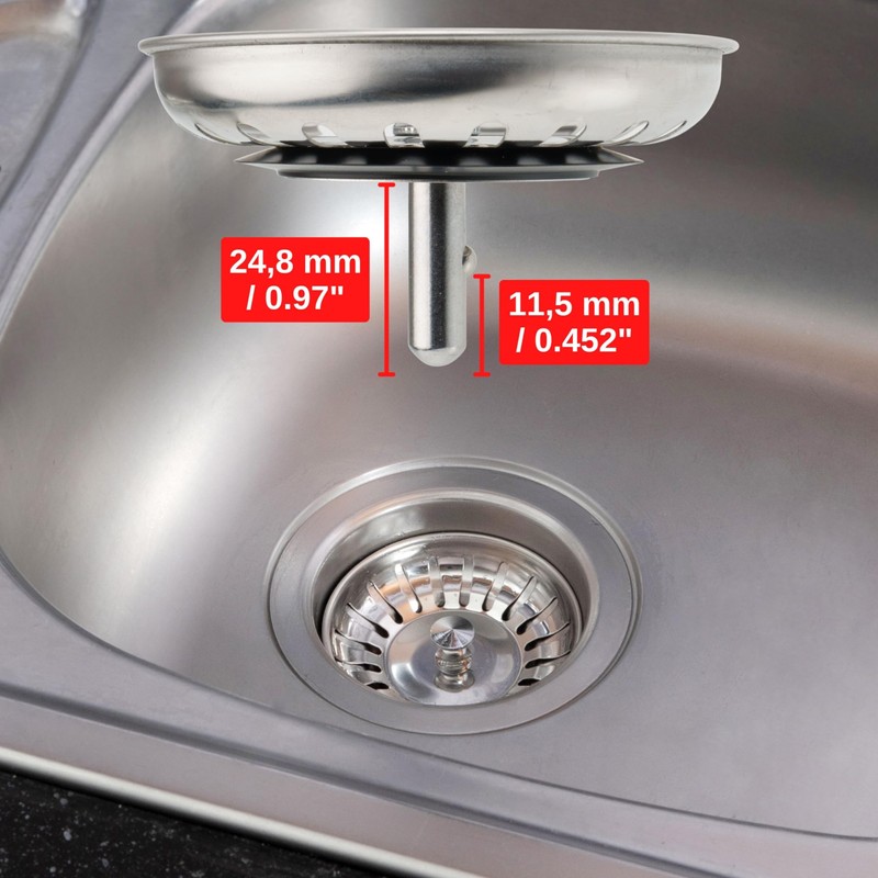 Strainer Basket for Sink, Diameter 79 mm / 80 mm