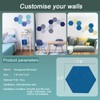 Afumazi Felt Bulletin Board Tiles, 8 Pcs Hexagon Wall Tiles
