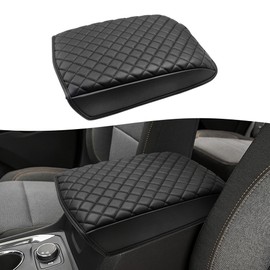 KBH Center Console Armrest Cover for Chevrolet Traverse 2018 2019 2020 2021 2022 2023, Vinyl Leather, Middle Console Lid Protector Cushion Pad, Anti-Scratch, Black