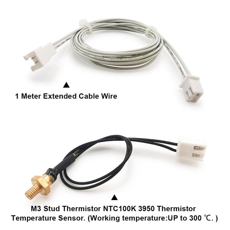 Ender 3 Thermistor 300℃ Upgrade, M3 Stud Thermistor 100K NTC