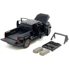2024 for Toyota Tacoma Trailhunter Edition Pickup Truck DCD 1/24 Diecast Model Car Black Ride-On Accessory