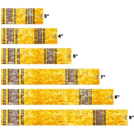 White Water Archery Non-Laminated Yellow Distressed Wood Traditional Cresting 1 Arrow Wraps 15pc Pack Choose Length Width (8, 1.25)