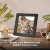 TOFOREVO 6x6 Picture Frames Set of 6 Black Wood Grain