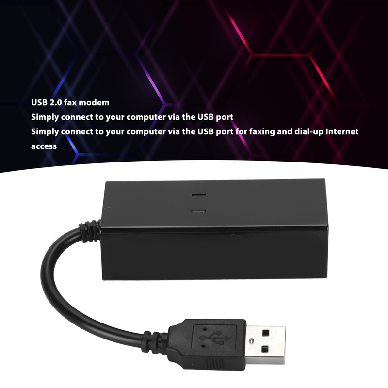 USB 56K External Dial Up Fax Data Modem Plug and