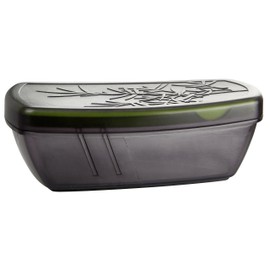 Fackelmann 45470 Ginger Grater, Slicer with Storage Container, Plastic, Grey and Green