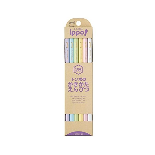 Tombow Pencil ippo! KB-KNPT01-2B Pencil 2B Pastel 1 Dozen