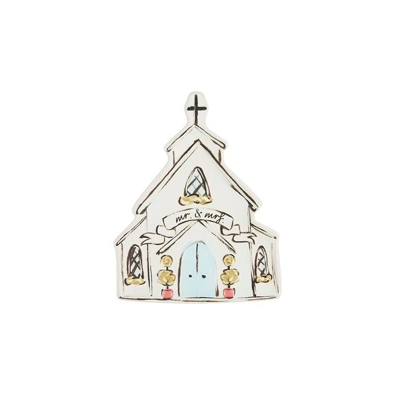 Mud Pie Wedding Church 13 3/4" x 11" PLATTERS &
