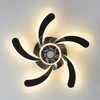 Dalouguan Ceiling Fan with Lights Remote Control, Black Modern Ceiling