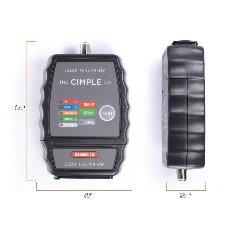 4 Port Coax Cable Mapper, Tester, Tracer, and Toner -