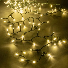 LED Cluster Light Chain for Outdoor Use IP44 Outdoor Transformer 6H Timer Green Cable 25m Christmas Decoration Party Xmas 500 750 1000 2000 Warm White Multicoloured