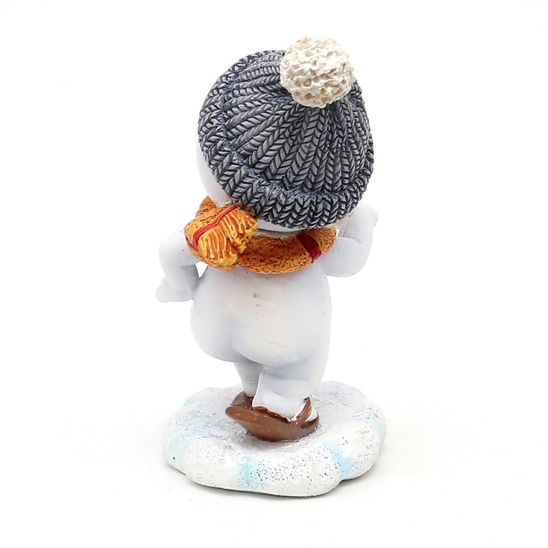 Snow Children with Hat and Scarf in Red/Grey with Skis,