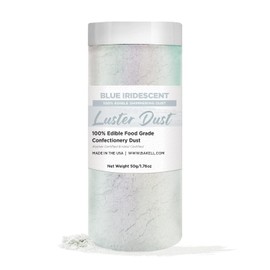 Bakell's Blue Iridescent Luster Dust & Paint - (50-gram 1x Jar) | Edible Glitter for Baking, Decorations, and Beverages!