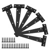6 Pcs 10" T Strap T Hinge Set Heavy Duty