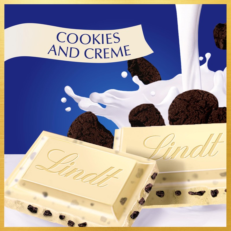 Lindt CLASSIC RECIPE Cookies and Creme White Chocolate Candy Bar,