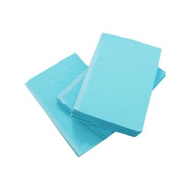 Babero Desechable Quirurgico Dental Papel Plastificado (Azul)