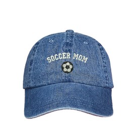 Prfcto Lifestyle Soccer Mom Dad Hat - Denim Baseball Hat - Unisex