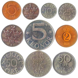 Set of 10 Collectible Coins from South and North America, Europe, Asia, Africa and the Middle East, Coin Sets from Around the World