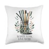Waste Less Live More Zero-Waste Lifestyle Throw Pillow