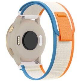 Wizvv Trail Loop Bracelet Compatible with Garmin Vivoactive 5/Forerunner 55, 20 mm Nylon Sport Soft Adjustable Replacement Bands Wristbands for Forerunner 165/Venu Sq/Venu Sq 2/2 Plus