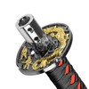 EZAUTO WRAP 20cm Black Red Shift Knob Samurai Sword Alloy