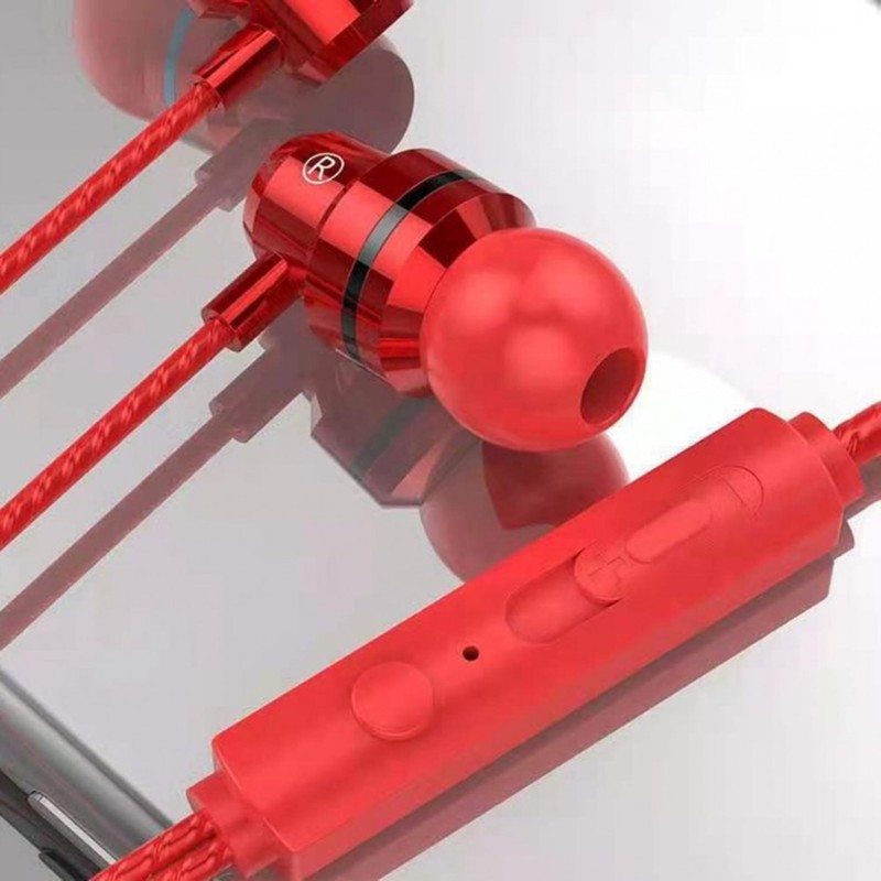 3.5mm Wired Headphone Super Heavy Bass Headset Earphone Stereo Earbuds