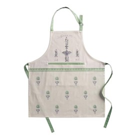 Maison d' Hermine Jardin du Roy 100% Cotton Apron with an adjustable neck & hidden center pocket 27.50 - inch by 31.50 - inch