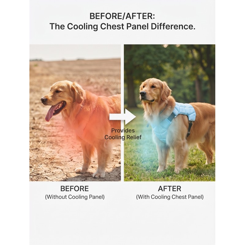 Dry-Chill Dog Cooling Vest – Adjustable Summer Jacket for Hot