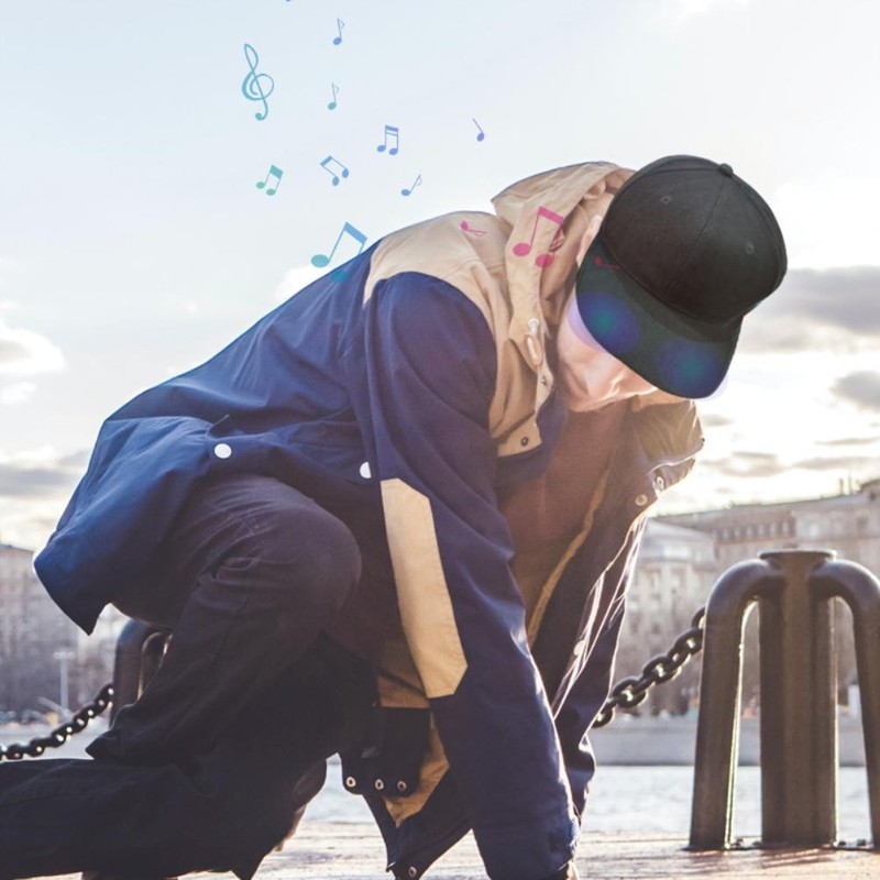 Hat with Bluetooth Speaker Bluetooth 5.0 Wireless Smart Speaker Baseball