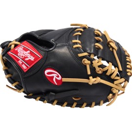 Rawlings | R9 Contour Series Catcher's Mitt 32-INCH Baseball Glove | 32" | Right Hand Throw | Black/Camel