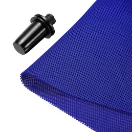 sourcing map Speaker Grill Cloth 20 x 63 Inch Stereo Mesh Fabric Protective Dustproof Cloth with Speaker Grill Guides Peg for Home Speaker Repair Blue
