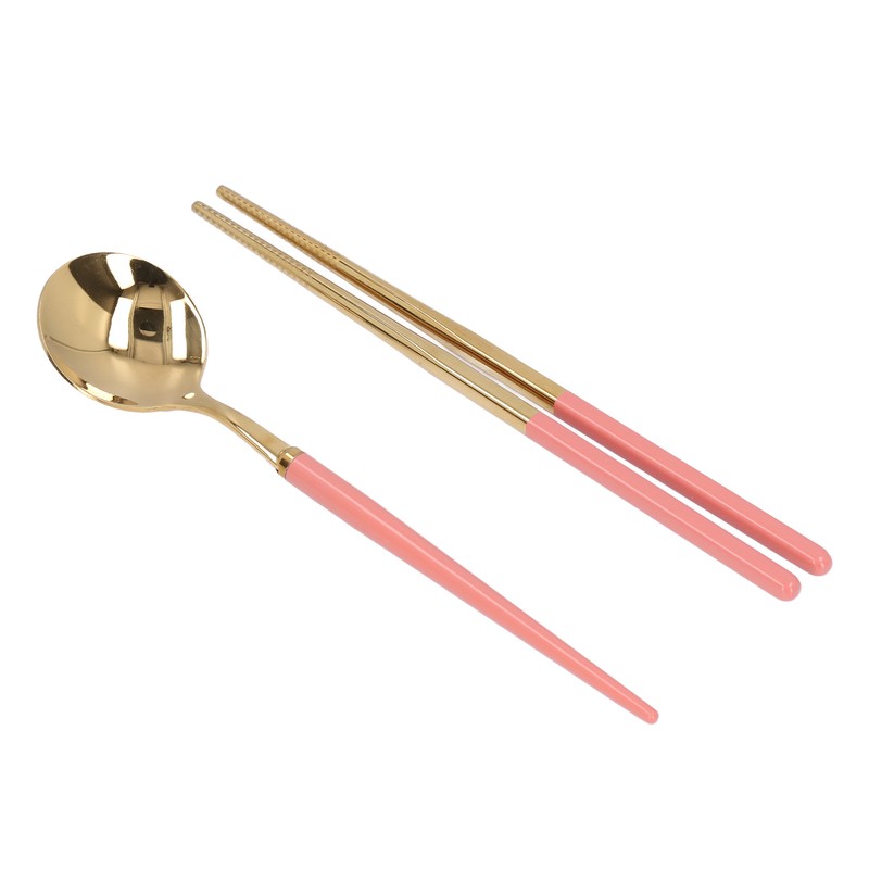 Stainless Steel Flatware Set Reusable Utensils Set Student Cutlery Storage