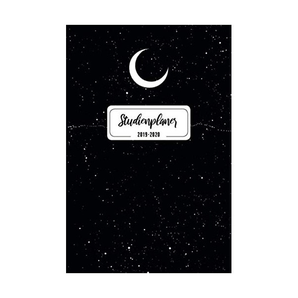 Studienplaner 2019-2020: Semesterplaner 2019/2020 - Galaxie Mond Motiv - Terminkalender