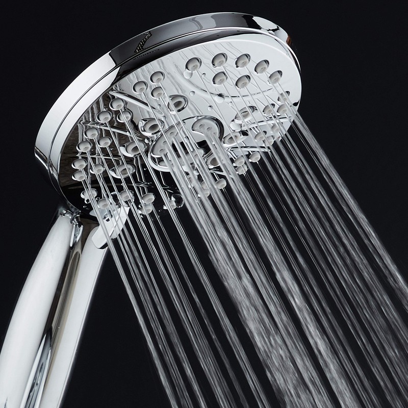 AquaSpa High Pressure 6-setting Luxury Handheld Shower Head – Extra