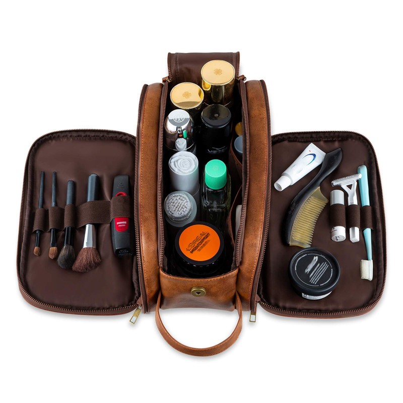 Elviros Toiletry Bag for Men, Large Travel Shaving Dopp Kit