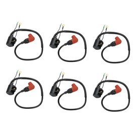 JDMON Set of 6 Ignition Coil Pack Compatible with Yamaha 100HP 115HP 130HP 140HP 150HP 175HP 200HP 225HP Outboard 2 stroke Replacement for 6R3-85570-01-00 6R3-85570-00-00