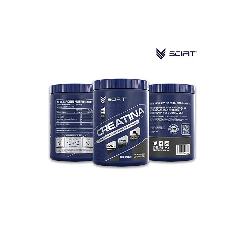 SCIFIT| Creatina Monohidrato de Alta Pureza | 500 g |