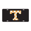 UT Tennessee Vols Black Mirrored Laser Checkerboard License Plate Tag