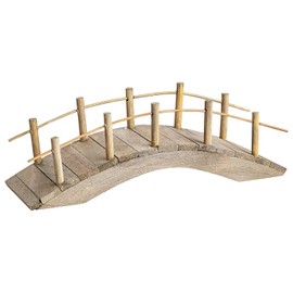 MaMeMi Wooden Bridge Flat Approx. 13 cm Long, Nativity Scene Accessories, Nativity Scene Accessories for Nativity Scenes and Model Making