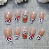 Handmade Press-On Nails, French Tip Press-On Nails, Handcrafted Leopard Print