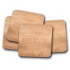 4 Set - Oak Wood Grain Effect Coaster - Carpentry