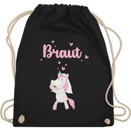 Shirtracer - Gym Bag Backpack - JGA Stag Night Women - Bride Unicorn, 01 black, Unit size